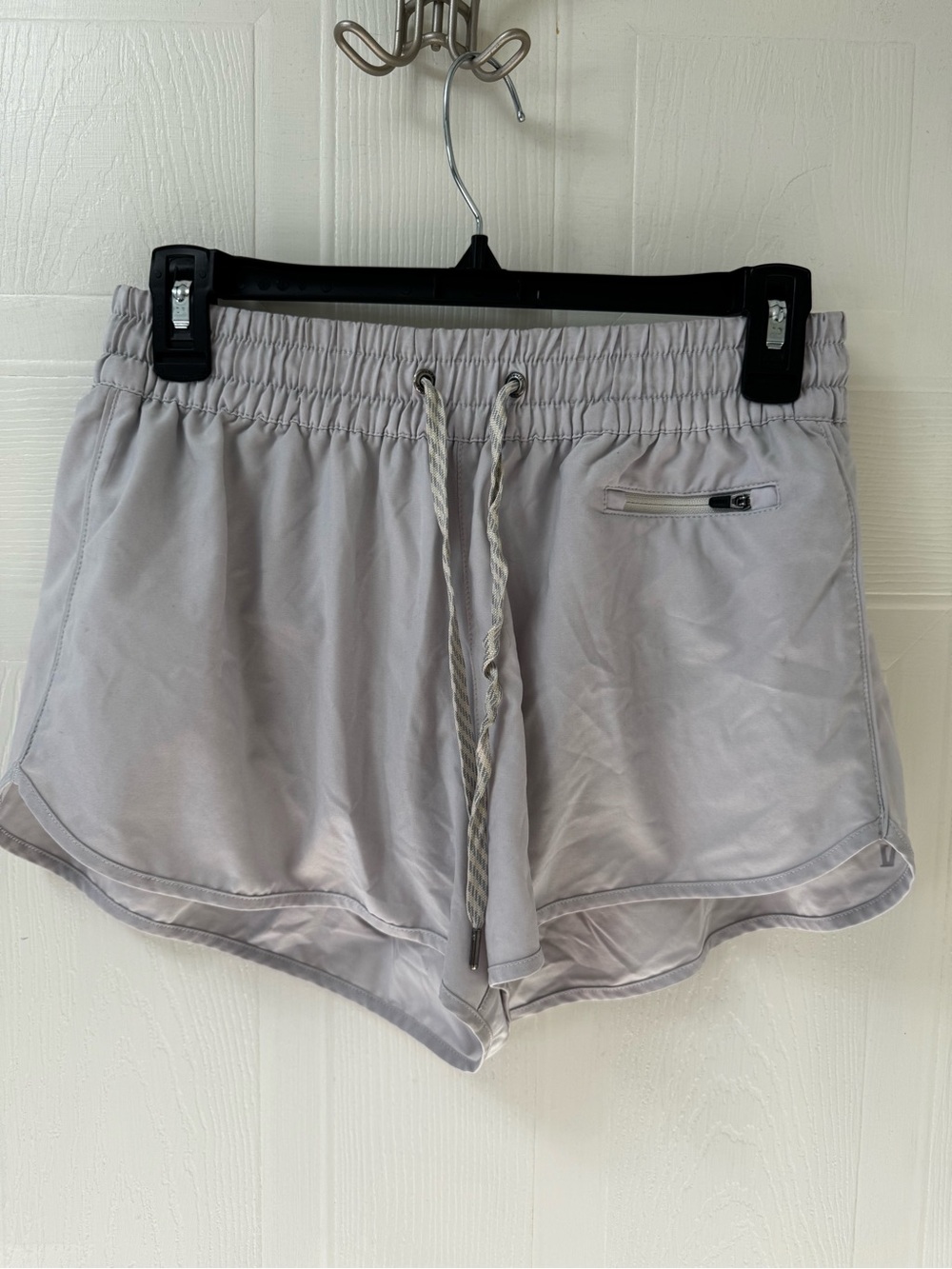 Vuori Light Gray Athletic Drawstring Shorts